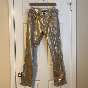 Andrew Christian Gold Cut-Out Pants